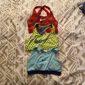 Set of Three Nike Sports Bras